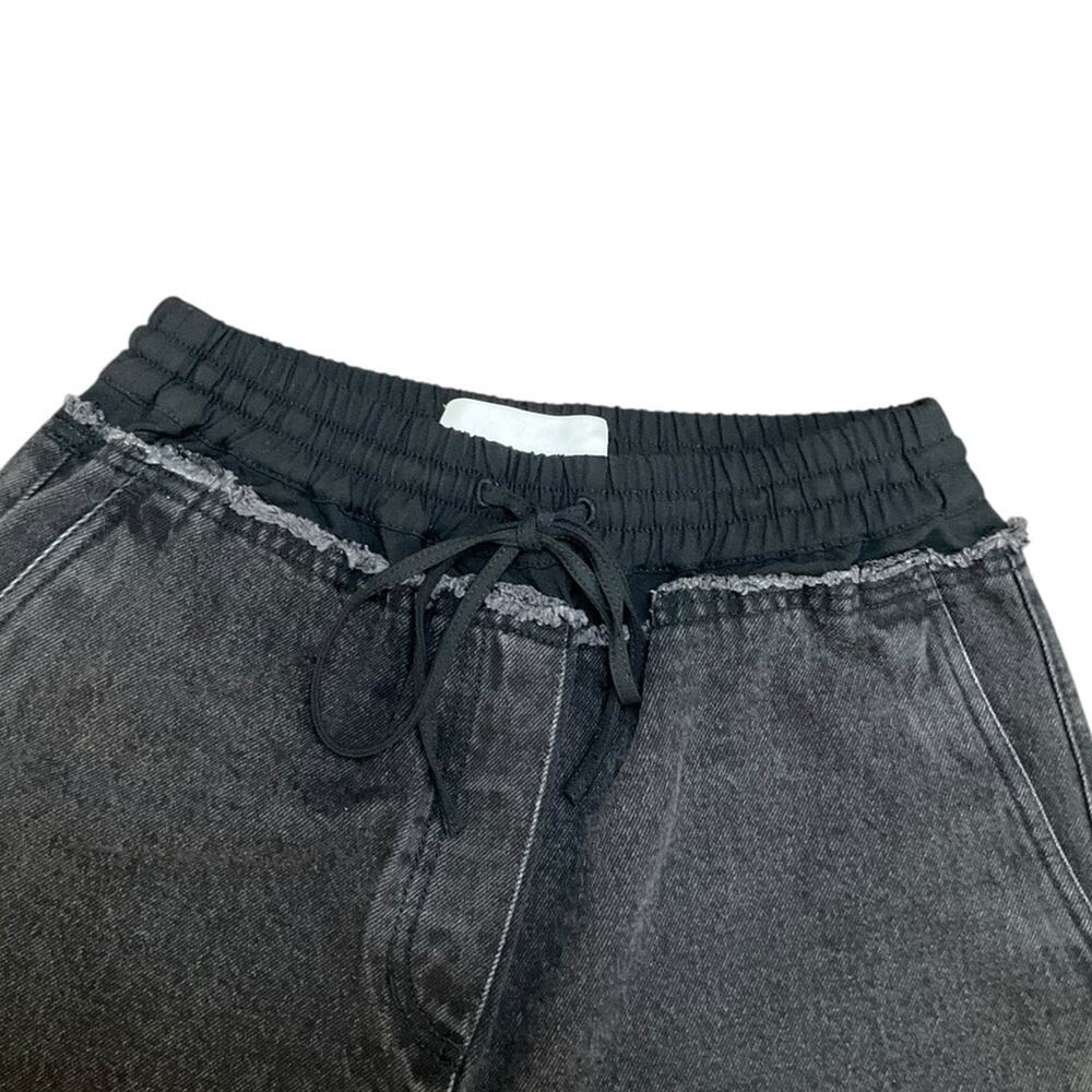 3.1 Phillip Lim Jeans Distressed Black Elastic Waist Pants Size Medium NWT